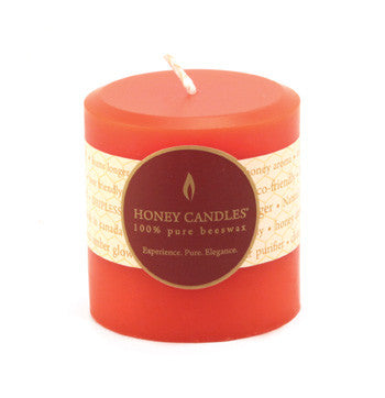 Honey Candles - Round Pillars - 13 colours by Honey Candles - Ebambu.ca natural health product store - free shipping <59$