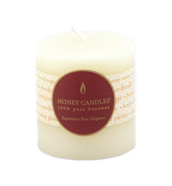 Honey Candles - Round Pillars - 13 colours by Honey Candles - Ebambu.ca natural health product store - free shipping <59$