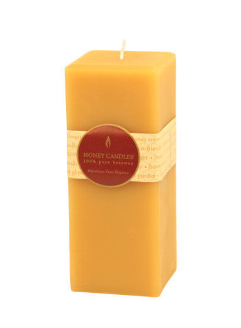 Honey Candles - Square Pillars - 4 colours by Honey Candles - Ebambu.ca natural health product store - free shipping <59$