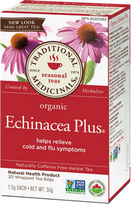 Traditional Medicinals Organic Echinacea Plus 20 bags by Traditional Medicinals - Ebambu.ca natural health product store - free shipping <59$