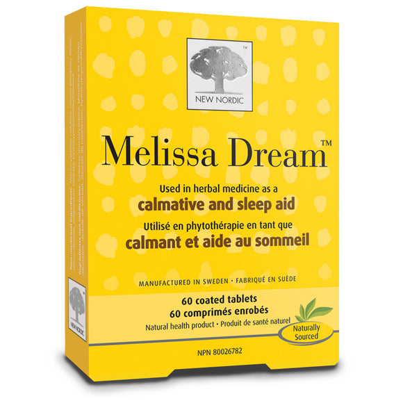 New Nordic Melissa Dream 60 tabs by New Nordic - Ebambu.ca natural health product store - free shipping <59$