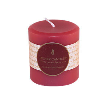 Honey Candles - Round Pillars - 13 colours by Honey Candles - Ebambu.ca natural health product store - free shipping <59$