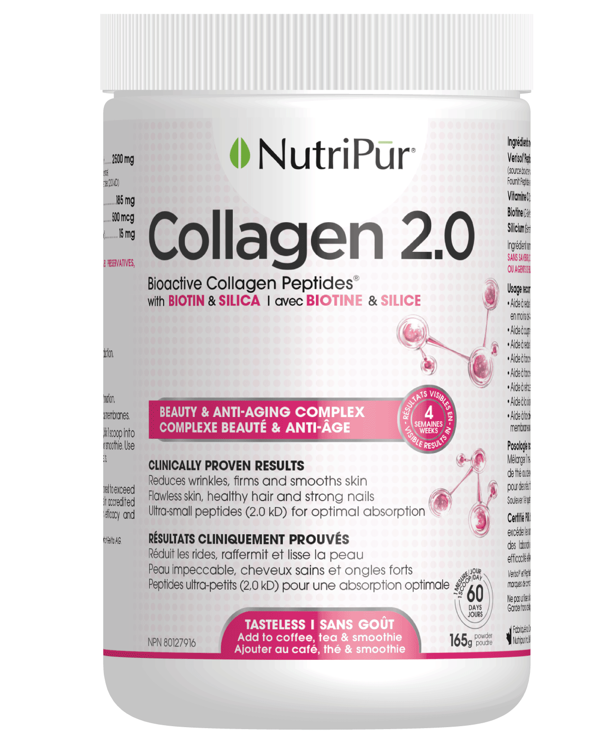 Nutripur's Collagen 2.0 - Bioactive hydrolysed peptides with biotin & silica