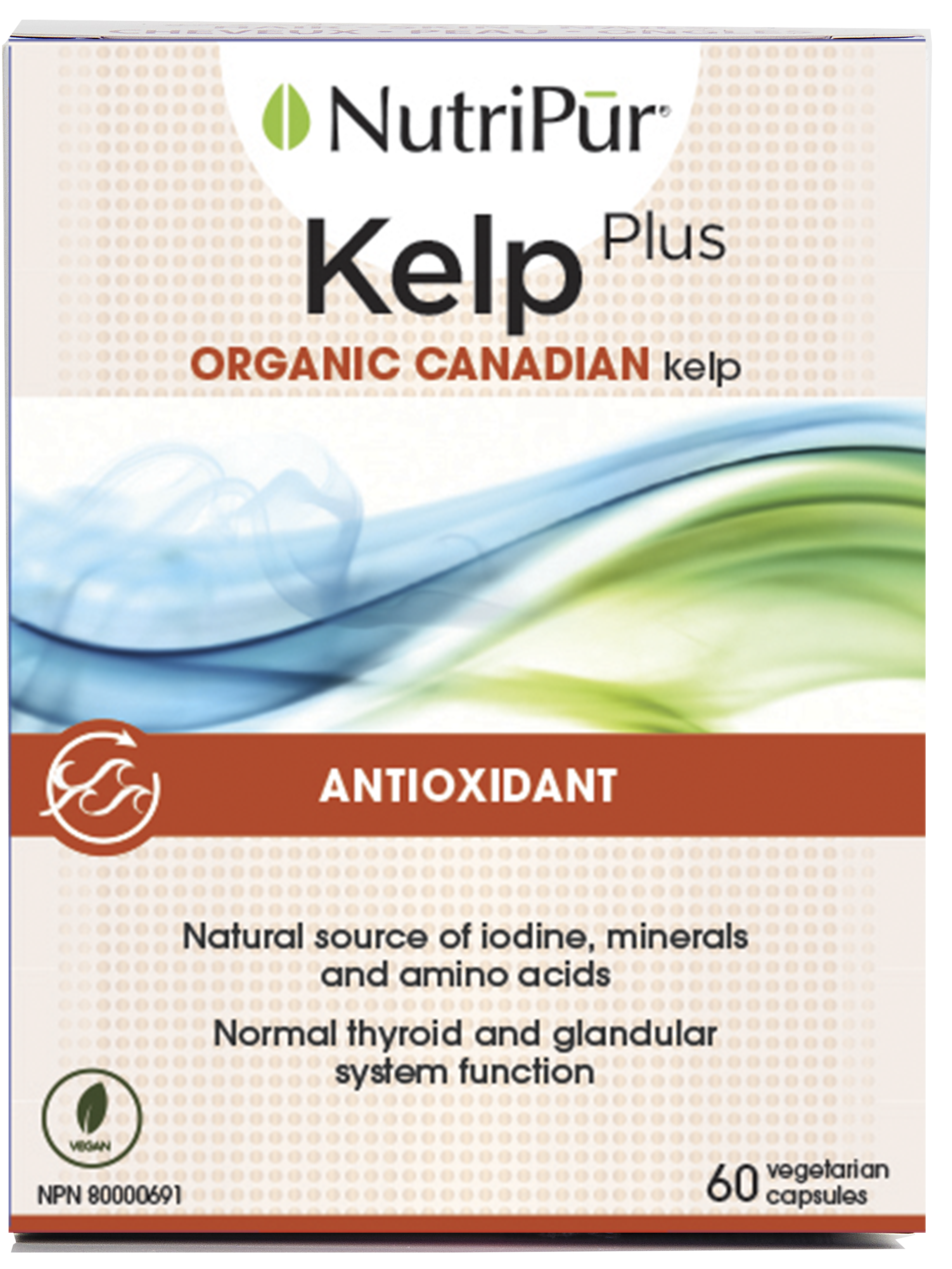 Kelp Plus - Nutripur - Antioxidnat - source of iodine, mineral and AA - normal thyroid and glandular system function - ORGANIC CANADIAN kelp