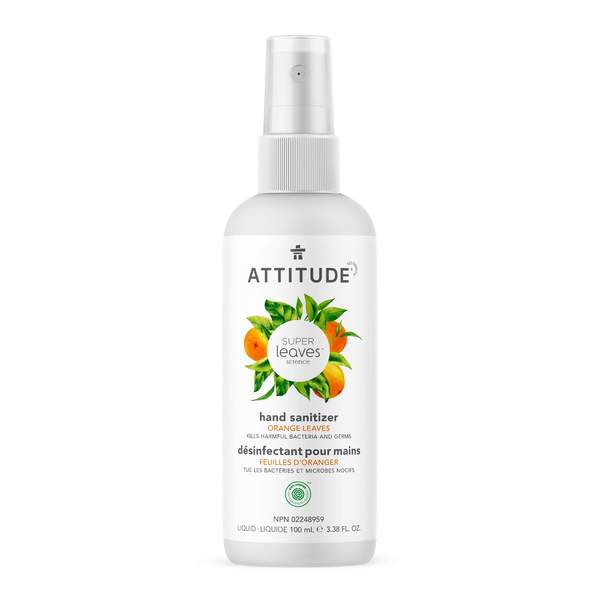 Attitude - Hand Sanitizer - 6 scents - Orange Leaves 100 ml - Ebambu.ca free delivery >59$