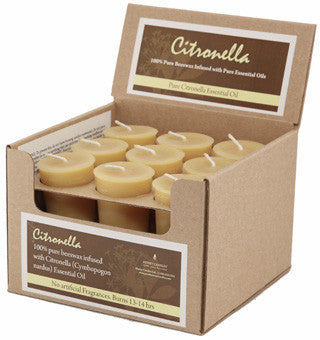Honey Candles - Essential Votives Candles scented with essential oils Case of 18 Units by Honey Candles - Ebambu.ca natural health product store - free shipping <59$ 