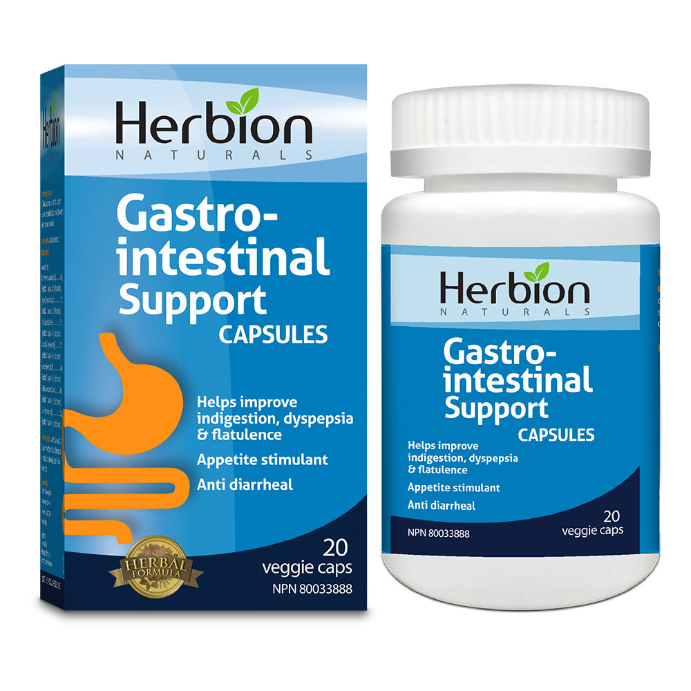 Herbion - Gastointestinal Support Capsules - 20 Vcaps by Herbion - Ebambu.ca natural health product store - free shipping <59$ 