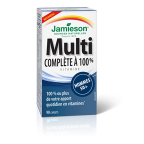 Jamieson Multivitamin 100% Complete for Men 50+ 90 caplets by Jamieson - Ebambu.ca natural health product store - free shipping <59$ 