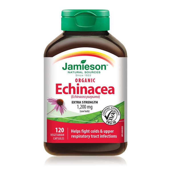 Jamieson -  Organic Echinacea Extra Stength 1,200mg 120 caps - Ebambu.ca free delivery >59$ 