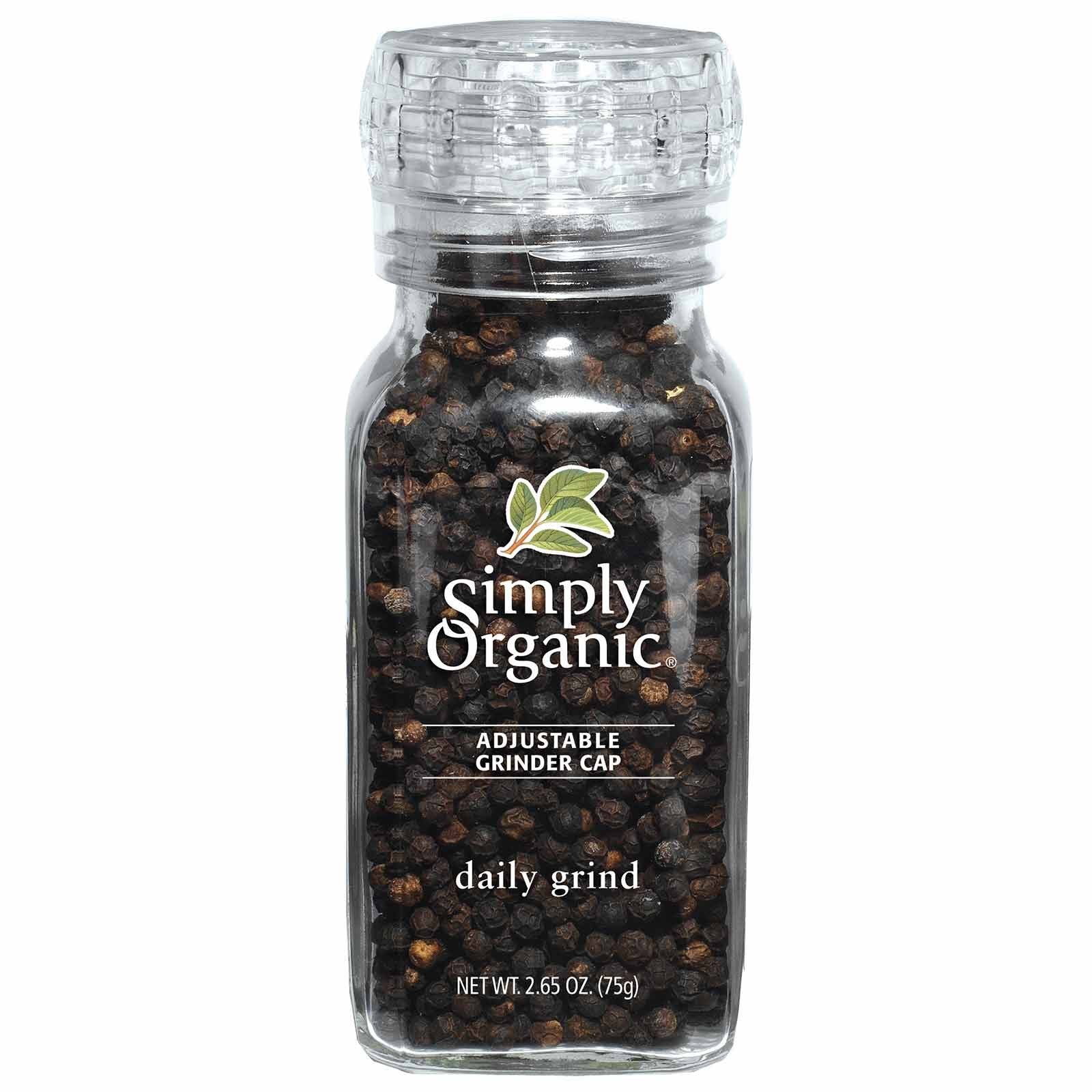 Simply Organic - Black Peppercorn Daily Grind 75 g - Ebambu.ca free delivery >59$