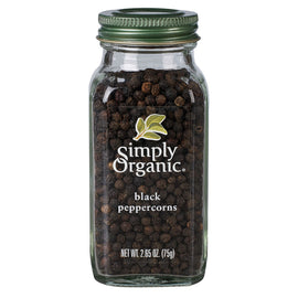 Simply Organic - Black Whole Peppercorns 75 g - Ebambu.ca free delivery >59$