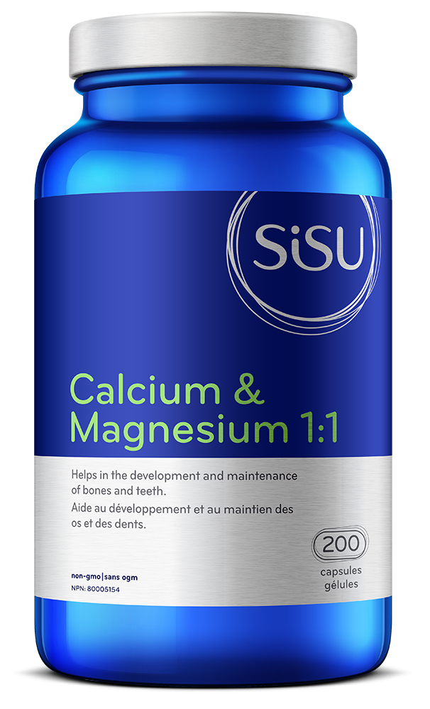 Sisu - Calcium & magnesium 1 to 1 D3 200 gel caps - Ebambu.ca free delivery >59$