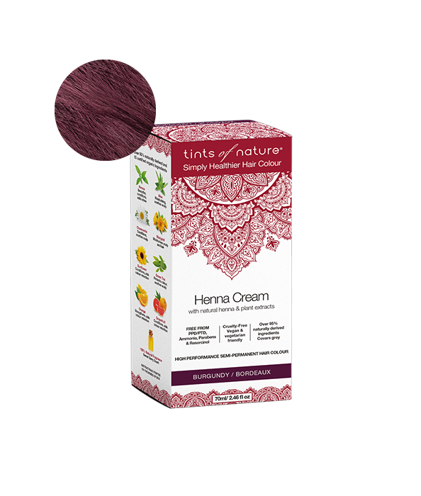 Tints of Nature - Henna Cream Burgundy - Ebambu.ca free delivery >59$